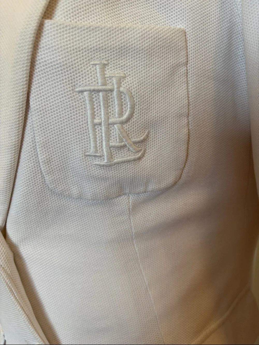Ralph Lauren White Knit-Collar Jacket - Picture 3 of 8